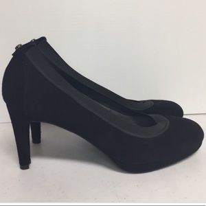 STUART WEITZMAN black suede heels